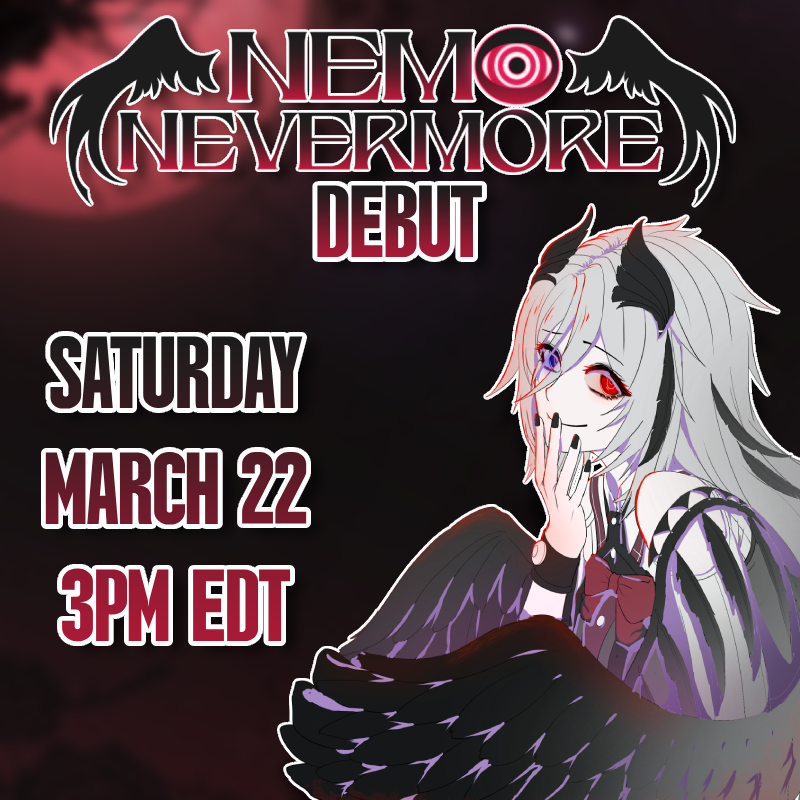 NemoNevermore_'s tweet photo. ΛΛΛ βDEBUT TODAY!!!β ΛΛΛ
IN 30 MINUTES!! I RETURN!!!
USE THE HASHTAG #NEMONLINE FOR LIVE TWEETS FOR ME TO LOOK AT AFTER STREAM!! <3 https://t.co/wuPLAQgfn3