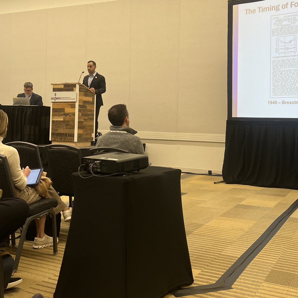 <a href="/hsdash/">Hassan S Dashti</a> Up now to discuss timing of feeding in the critically ill at #ASPEN25 

Such an interesting topic! 

(👀<a href="/toddrice_ICU/">Todd Rice</a> too!)