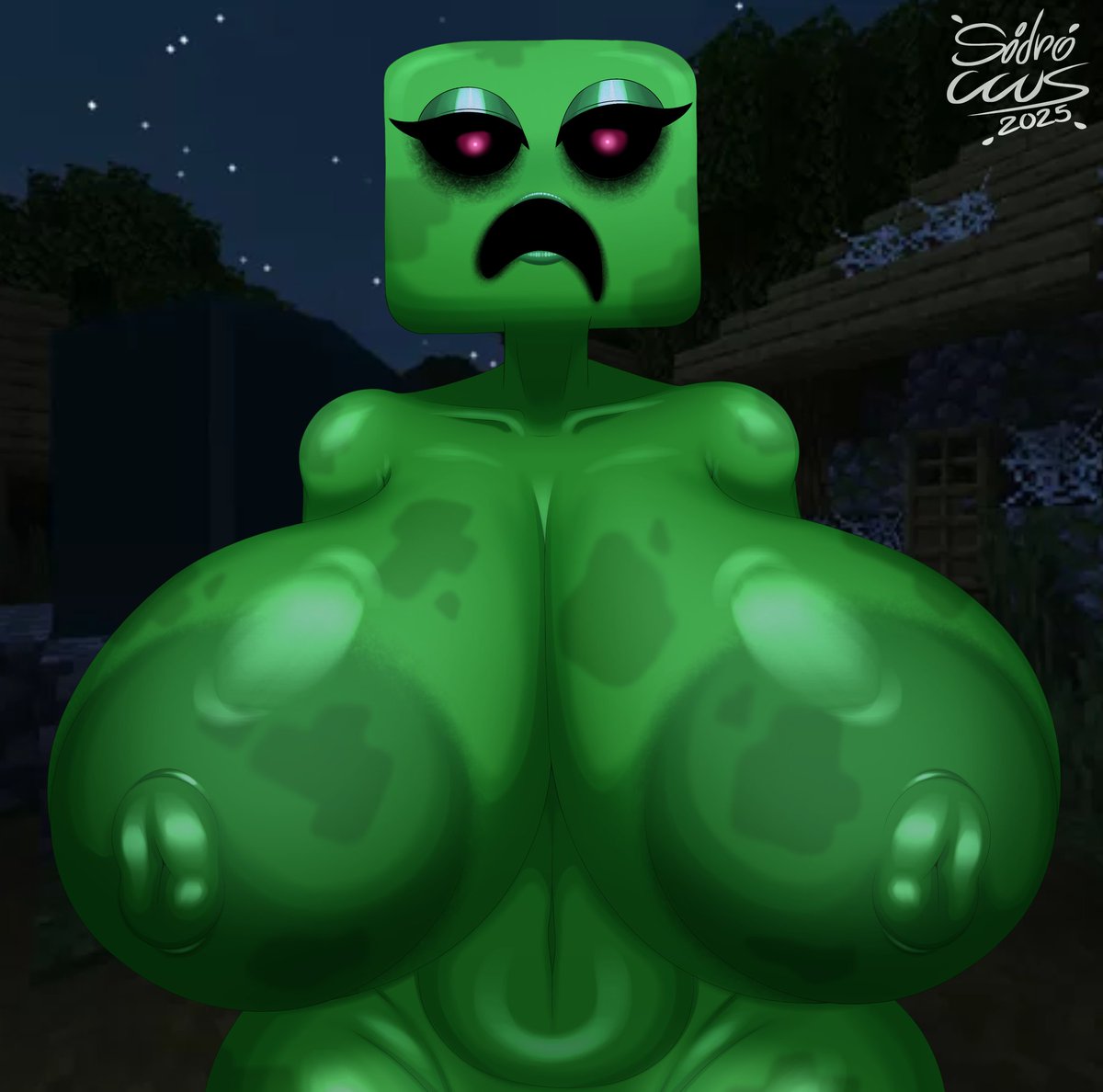 DroccusWithNSFW's tweet photo. Big-Boobed explosive Creeper. 👀💣💥

#nsfw #nsfwtwt #rule34 #artwork #digitalart #fanart #Minecraft https://t.co/CihwDwoRVh