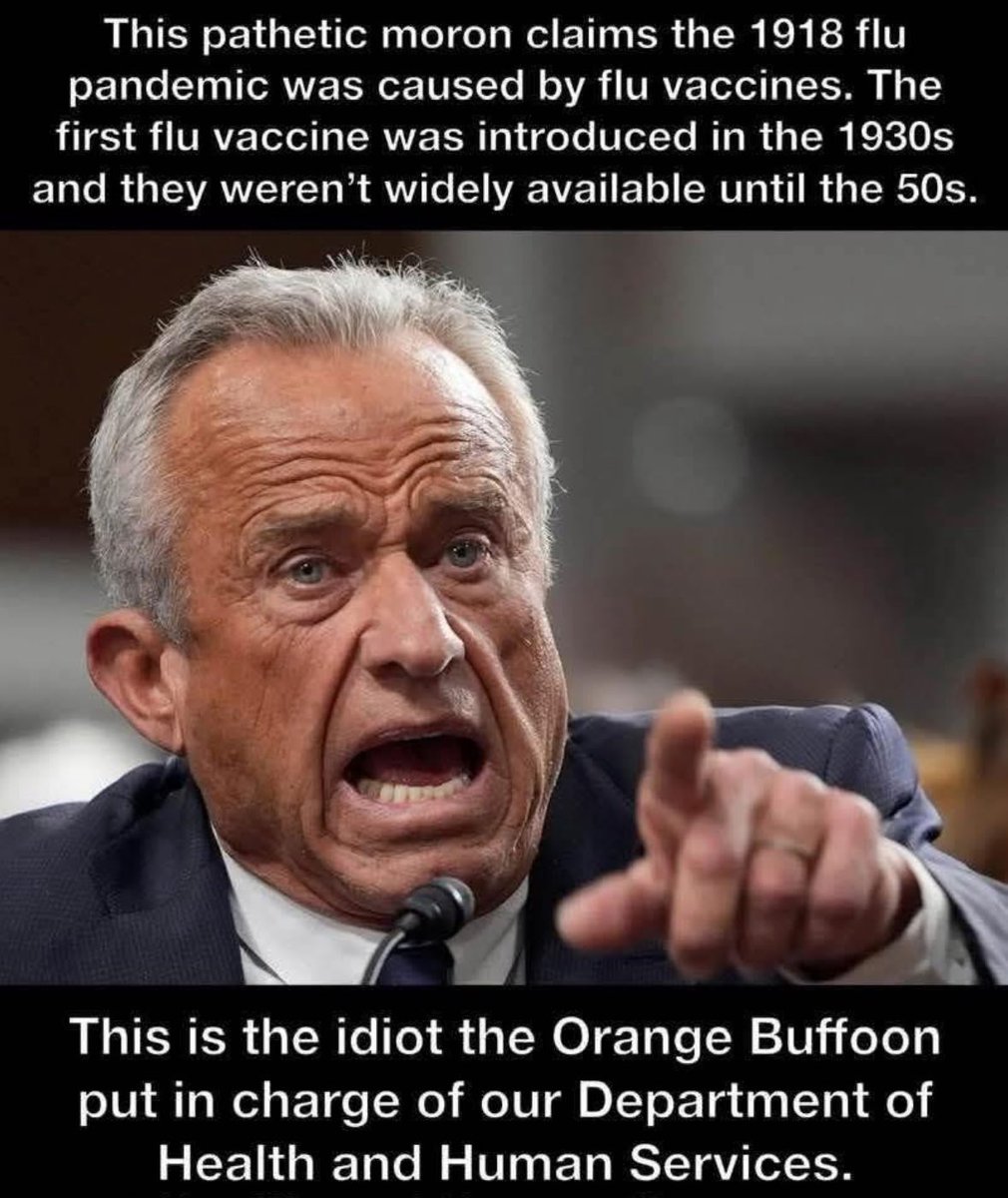 joncoopertweets's tweet image. My maternal grandmother died in the 1918 flu pandemic.

RFK Jr can go fuck himself.