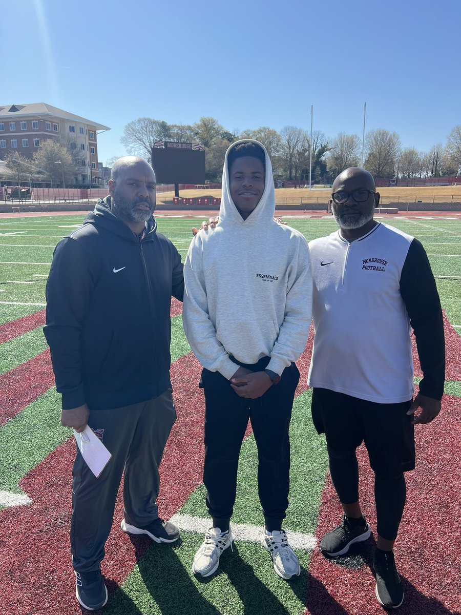 Ahmad Jones (@qb1maad) on Twitter photo Had a great visit <a href="/MorehouseFB/">Morehouse Football</a> got to see the guys practice and get after it <a href="/coachmathis81/">Terance Mathis</a> <a href="/RMQI/">Richard Moncrief</a> <a href="/alecat486/">Coach Al Edwards</a> <a href="/CoachLewis_shec/">Coach Kaiwan Lewis</a> <a href="/CoachChiVille/">Malachi Timberlake</a> Had a great visit <a href="/MorehouseFB/">Morehouse Football</a> got to see the guys practice and get after it <a href="/coachmathis81/">Terance Mathis</a> <a href="/RMQI/">Richard Moncrief</a> <a href="/alecat486/">Coach Al Edwards</a> <a href="/CoachLewis_shec/">Coach Kaiwan Lewis</a> <a href="/CoachChiVille/">Malachi Timberlake</a>