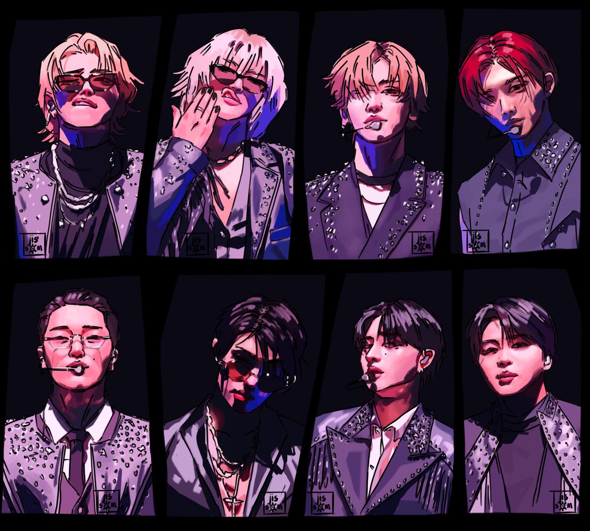 j1ss0m's tweet image. Ateez in Cologne Fanart 😼
#ateez