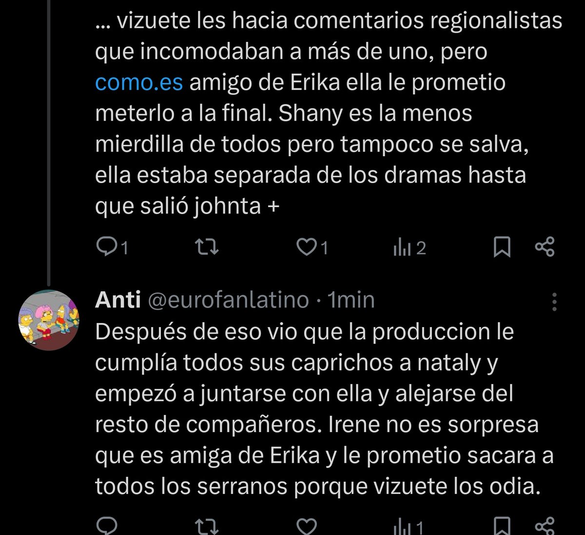 El drama en los comentarios anunciando a los 3 finalistas esta 🔥 tanto que están borrando los comentarios saque capture a este 🧐 antes de que lo borren, parece que hasta miembros de produccion no soportan a los finalistas 🫠 #MCCelebrityEc #MasterChefCelebrityEC