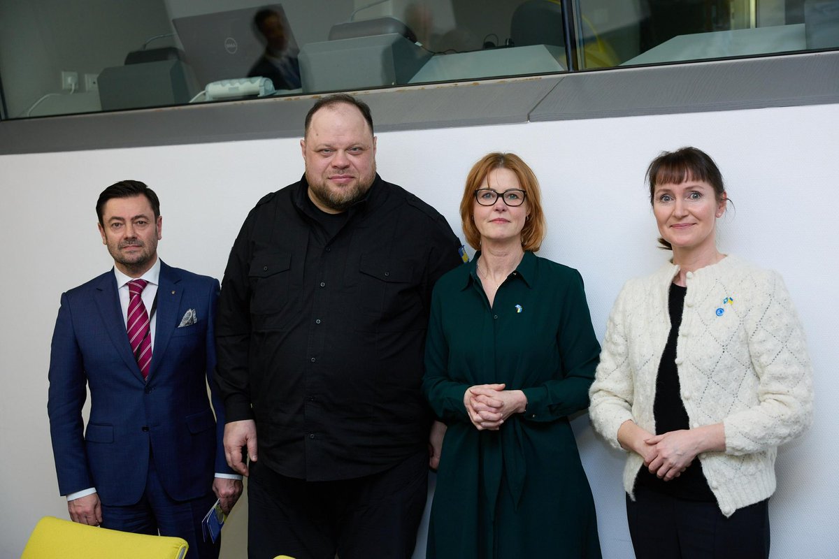 Kristina Háfoss (@kristinahafoss) on Twitter photo A great pleasure and honour to meet again with the Chairman of the Parliament of #Ukraine <a href="/r_stefanchuk/">Ruslan Stefanchuk</a> & Secretary General V.Sctuchnyi with the President of the #NordicCouncil <a href="/helenebjorklund/">Heléne Björklund</a> at the <a href="/coe/">Council of Europe</a> Conference of Presidents of Parliament this week.
🇺🇦 🤝 🇸🇪🇮🇸🇳🇴🇫🇮🇩🇰🇬🇱🇦🇽🇫🇴 A great pleasure and honour to meet again with the Chairman of the Parliament of #Ukraine <a href="/r_stefanchuk/">Ruslan Stefanchuk</a> & Secretary General V.Sctuchnyi with the President of the #NordicCouncil <a href="/helenebjorklund/">Heléne Björklund</a> at the <a href="/coe/">Council of Europe</a> Conference of Presidents of Parliament this week.
🇺🇦 🤝 🇸🇪🇮🇸🇳🇴🇫🇮🇩🇰🇬🇱🇦🇽🇫🇴