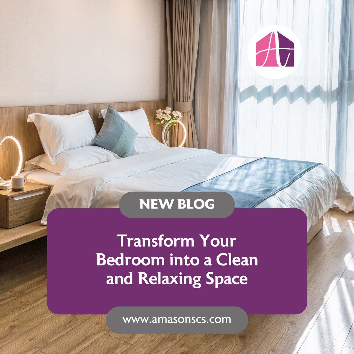 AmasonsCleaning's tweet image. 🧼 Need help cleaning your bedroom? Follow these simple yet effective tips to create a clean, fresh, and organized space for better sleep and relaxation. 

👉 Read more: bit.ly/4kOWia6 

#bedroomcleaning #deepcleaningtips #homecleaningservices #AmasonsCleaningServices