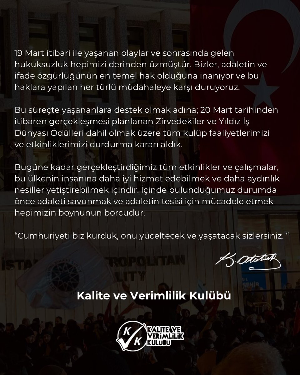 Kalite ve Verimlilik Kulübü (@ytukvk) on Twitter photo 