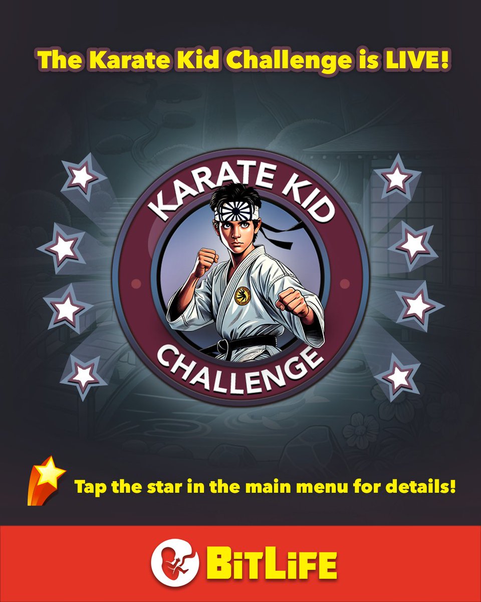 BitLifeApp's tweet photo. Wax on, wax off, Bitizens! The Karate Kid Challenge is LIVE! π₯ #BitLifeChallenge https://t.co/BjNzx4M7dR