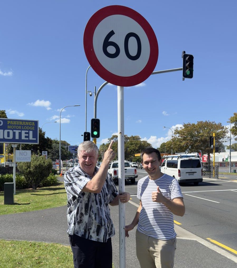 Yesterday was such a special day. The speed limit on the 6 lane arterial Pakuranga Highway was finally reinstated to a speed that everyone drives at regardless of what the Labour Government tried to enforce upon us. Well done Simeon Brown MP. Promises made - promises kept.