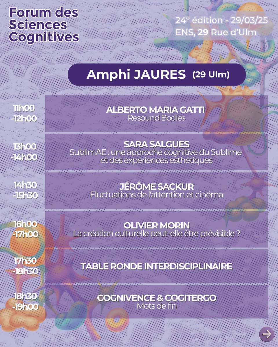 🥁 Et maintenant, le moment que vous attendiez tous...

🎉 Le programme officiel du 24e Forum des Sciences Cognitives est enfin disponible ! 

(1/4)
