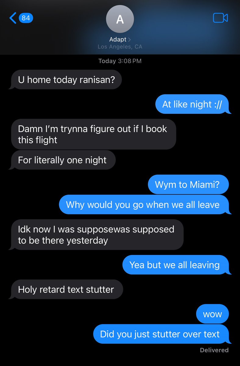 Adapt is deadass special, I never seen someone stutter over text 😭😭😭