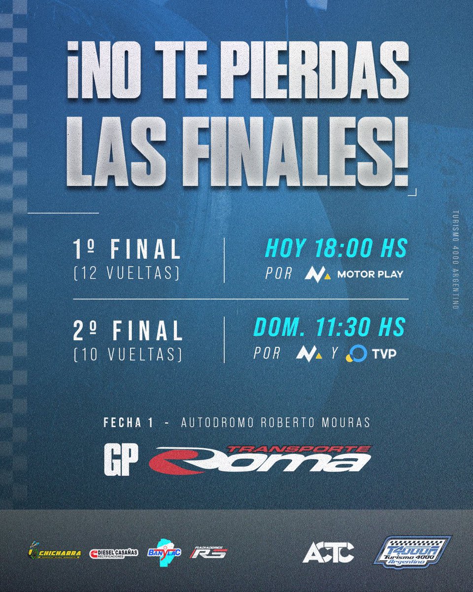 🤩 Desde las 18:00 por MotorPlay corremos la primera final del #GPTransporteRoma 🚚