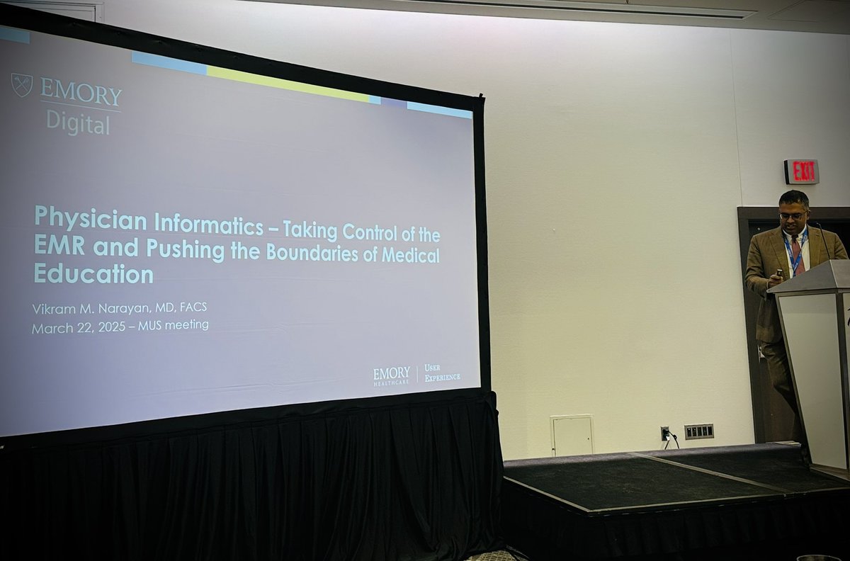 Candace Granberg, MD (@candacegranberg) on Twitter photo Loved hearing about physician informatics from <a href="/VikramNarayan/">Vikram M. Narayan, MD</a> - exciting things on the horizon to help optimize our EMR use, ambient listening for clinic visits, and next-level VR/sim for surgical education.
<a href="/MNUrological/">Minnesota Urological</a> Loved hearing about physician informatics from <a href="/VikramNarayan/">Vikram M. Narayan, MD</a> - exciting things on the horizon to help optimize our EMR use, ambient listening for clinic visits, and next-level VR/sim for surgical education.
<a href="/MNUrological/">Minnesota Urological</a>