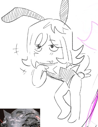 koma_inthecoma's tweet image. #ClinicalTrialFanart #ClinicalTrialGame 

angel bunny suit just cus i needed a break from doin comms