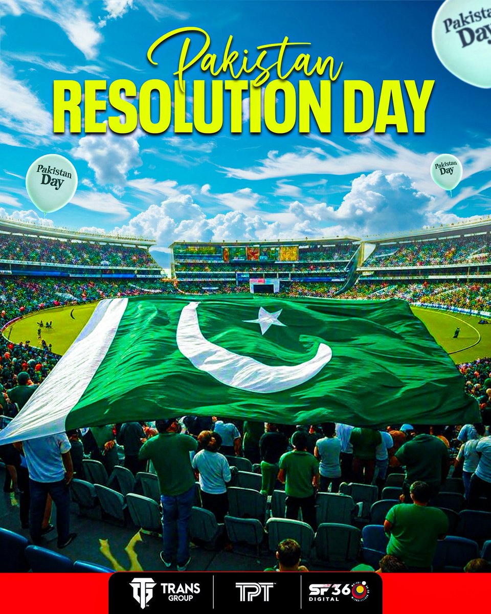 Celebrating Pakistan Resolution Day with the spirit that unites us all on and off the field! 🇵🇰✌️
Happy Pakistan Resolution Day! 

#Transgroup #PakistanDay #cricket #sports