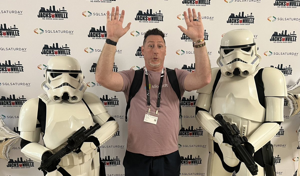 ReviewMyDB's tweet image. Don&apos;t get caught by the Storm Troopers! Only 6 Saturdays away! 

Register now for #SQLSatJax sqlsaturday.com/jax

#SQLSaturday #DataSaturday @sqlsatofficial @jaxssug @SQLBalls #Data #SQL #AzureSQL #FabricSQL #MicrosftFabric #Fabric @Rad_Reza @BrentOzarULTD
