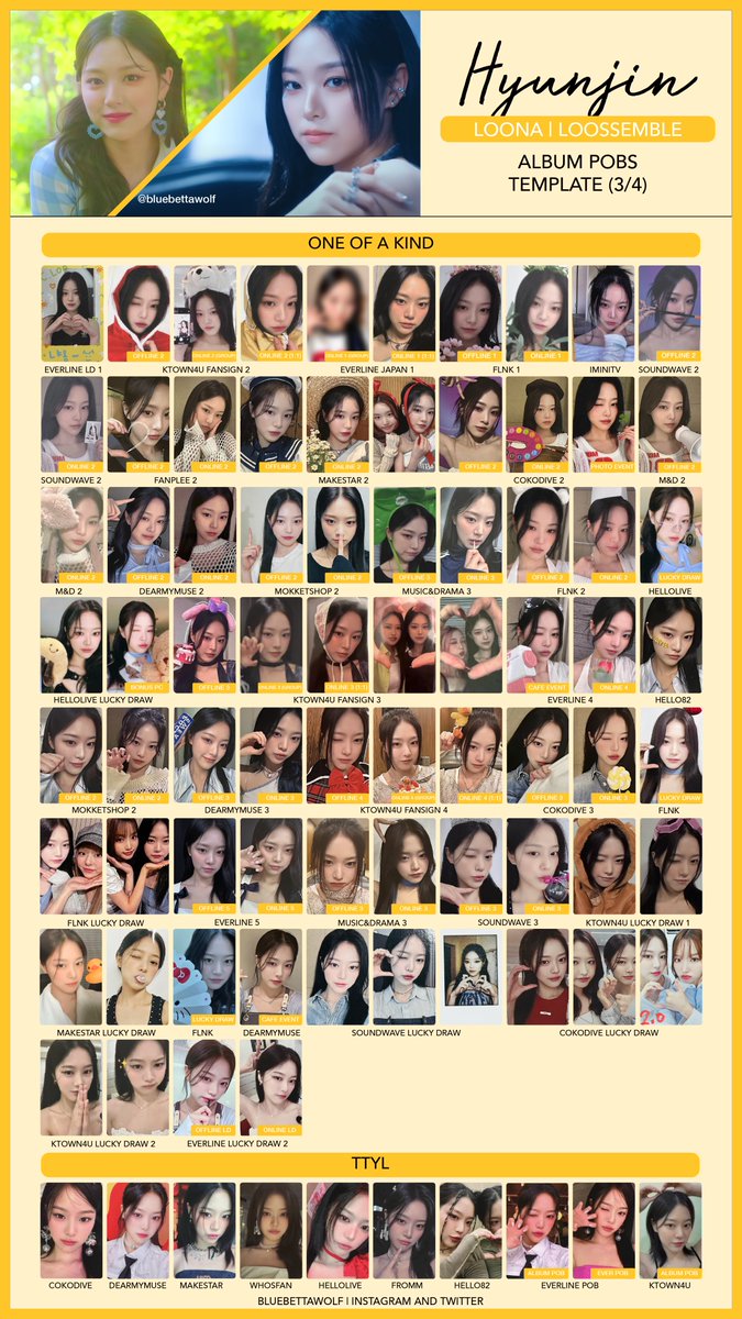 Loona / Loossemble - Hyunjin Album POB Photocard Template (Last