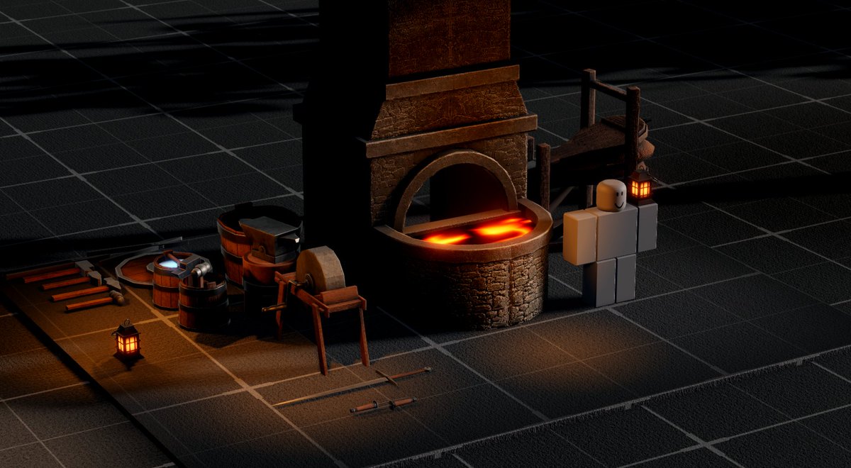 boboganoosh1's tweet image. #RobloxDevs #RobloxDev blacksmith prop pack

i like how this turned out