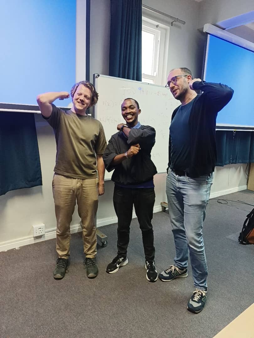 Wrapped up a fun and intensive course on Deep Generative Models and Generative AI, taught by Prof Jan-Willem <a href="/jwvdm/">Jan-Willem van de Meent</a> and his PhD student <a href="/FEijkelboom/">Floor Eijkelboom</a> <a href="/ja/">el goog</a> from <a href="/UvA_Amsterdam/">UvA Amsterdam</a> Machine Learning Lab as part of the AI for Science Masters at <a href="/AIMSacza/">AIMS South Africa</a>!!