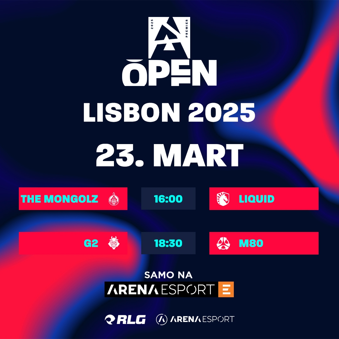 tvarenaesport's tweet photo. Ko izgubi - ispada! Ulog je ogroman ove nedelje na #BLASTOpenLisbon2025! 💥
1. #MGZ 🇲🇳vs #Liquid 🇺🇸
2. #G2 🇪🇺 vs. #M80 🇺🇸
Samo na #TVArenaEsport kanalima!
#BLASTOpen | #cs2 #counterstrike2 #esports #balkan #arenaesport #relogmedia #gaming #esport #rlg #relog https://t.co/6KAM78LoK1