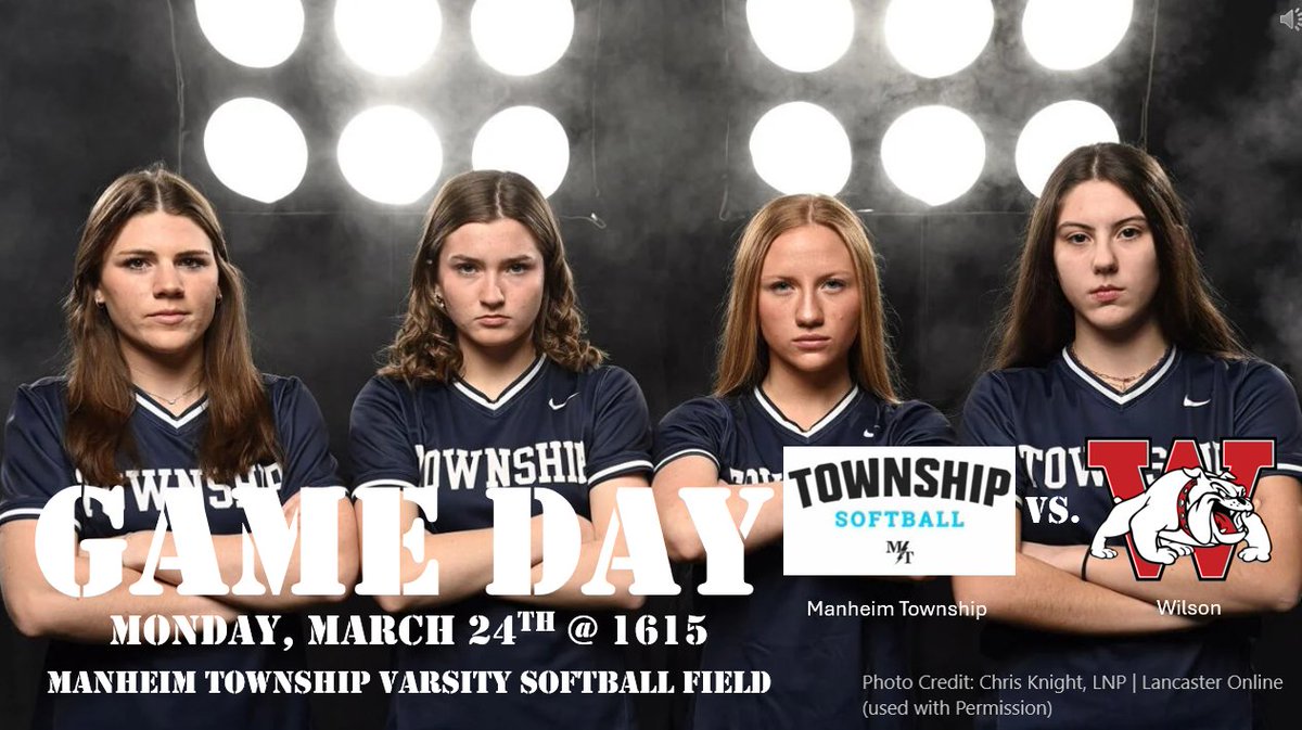 Manheim Township v. Wilson!!!!
4:15pm @ Manheim Township Varsity Softball Field!
BE THERE!