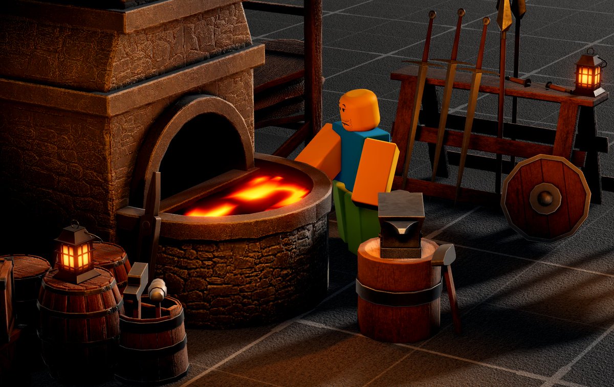 boboganoosh1's tweet image. #RobloxDevs #RobloxDev blacksmith prop pack

i like how this turned out