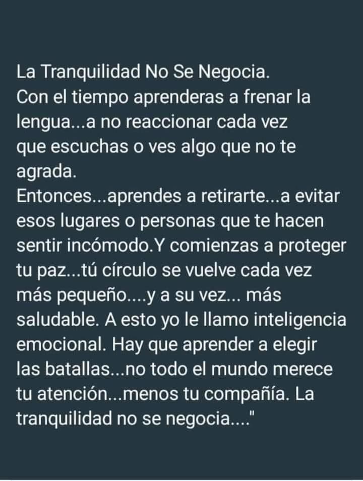 LA TRANQUILIDAD..