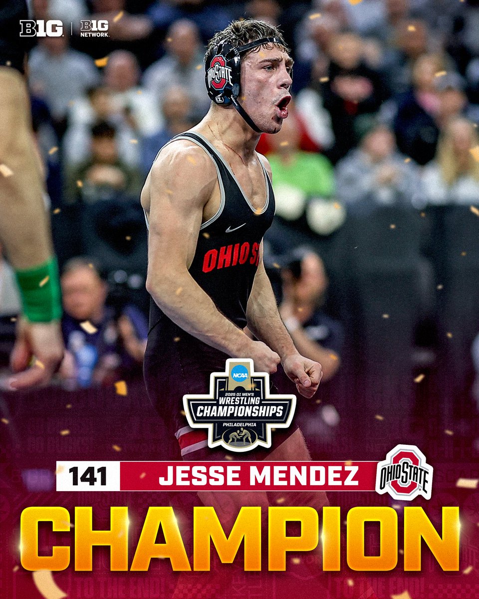 Jesse Mendez Goes Back-to-Back 💥

He secures his second #NCAAWrestling National Title for @Wrestlingbucks 👏

#B1GWrestling
