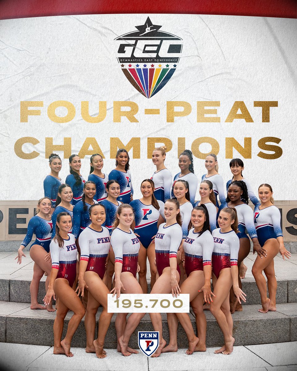 PennGym's tweet image. 4️⃣ CONFERENCE CHAMPIONSHIPS IN 4️⃣ YEARS!!!! ❤️💙

It's a Penn thing! 🤧

#FightOnPenn🔴🔵