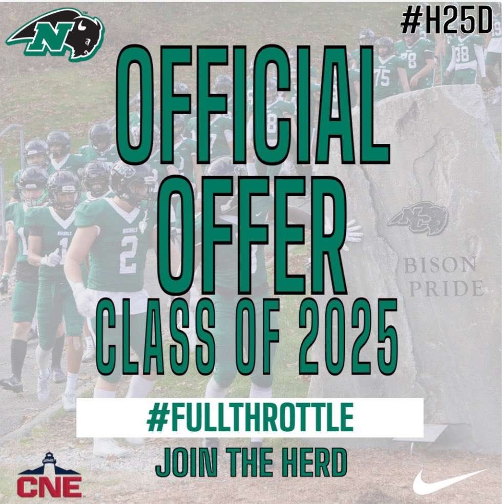 Alejandro “CINCO” Delgado (@alejandrod2025) on Twitter photo After a conversation with <a href="/CoachVBisonHC/">Vinny Marino</a> I’m blessed to receive an offer to play football at Nichols College ##goBison #AGTG After a conversation with <a href="/CoachVBisonHC/">Vinny Marino</a> I’m blessed to receive an offer to play football at Nichols College ##goBison #AGTG