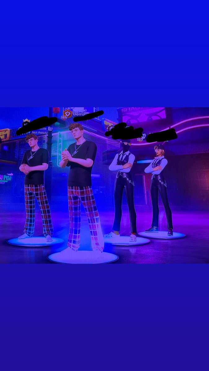 Demi97681472's tweet photo. Full squad of Clix’s - just lacking the Fortnite skills. https://t.co/PloQCz9fnh