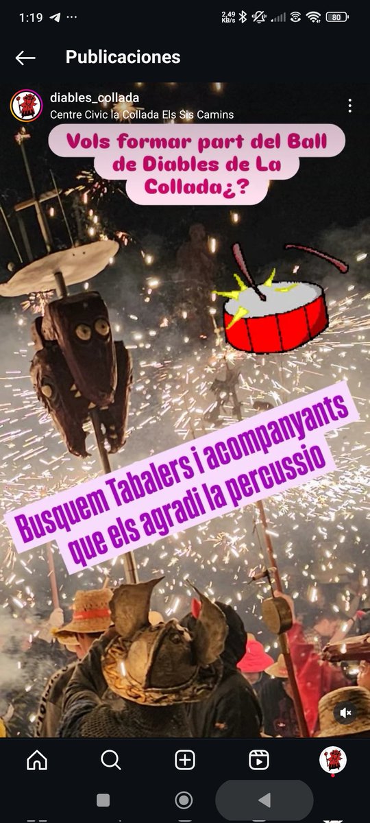 DiablesCollada's tweet image. Des del Ball de Diables de la Collada, sense llistes d'espera. Estem buscant gent com tu, que li agradi la Cultura Catalana, els Correfocs i la percussió a que espereu @diablescolla@gmail.com
Us esperem
#todos
@todos