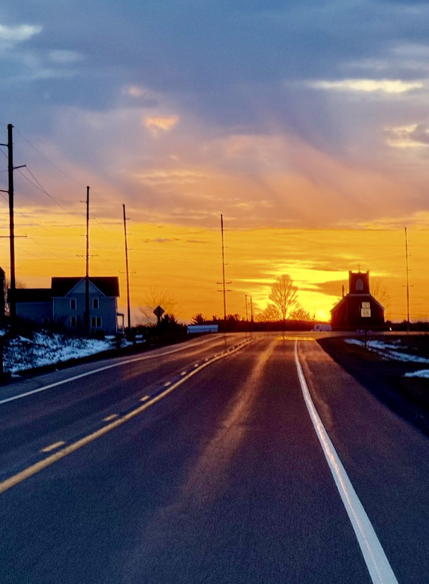 Sunset along Hwy 45 near Tigerton in western Shawano County