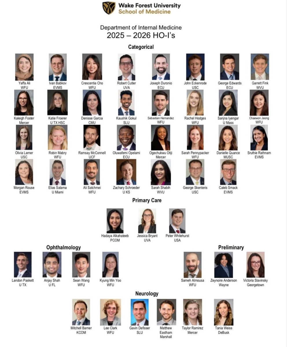 WFIMRes's tweet image. Congratulations to all who matched!! We鈥檙e so excited for our next intern class! #Match2025