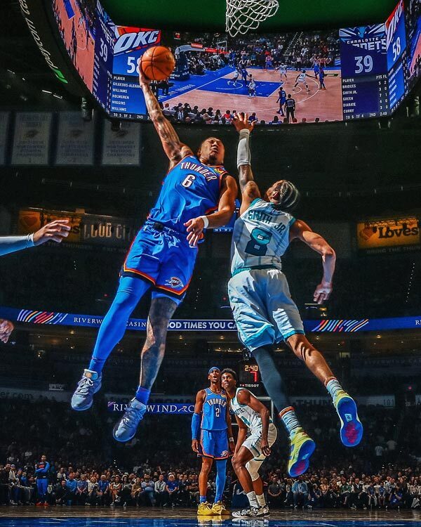 NBA's tweet photo. THUNDER, CAVALIERS & THE RACE TO 60 WINS

The Thunder and Cavs have led their respective conferences for months:

- Cleveland has sat atop the East since Oct. 30 (4 months, 20 days)
- OKC has held 1st in the West since Nov. 25 (3 months, 25 days)

But they always had each other to measure themselves against. From their two head-to-head matchups in January (which they split) to being the first to 40 and 50 wins, the first to clinch a Playoff berth and the first to clinch the top seed in their conference.

One race that is still in play: which team will finish with the top record in the NBA and have home-court advantage throughout the #NBAPlayoffs presented by Google.

After Friday night, the Thunder (58 wins) have a two-game lead on the Cavs (56 wins) as they moved within two wins of their first 60-win season in OKC history.