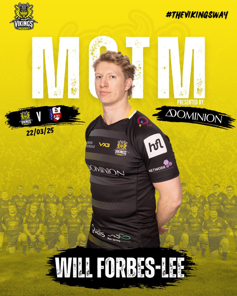 Guernsey St Jacques Vikings (@stjacquesrfc) on Twitter photo ๐ ๐๐ก ๐ข๐ ๐ง๐๐ ๐ ๐๐ง๐๐
Our Dominion Funds man of the match today is the returning Will Forbes-Lee!
Making his first appearance of the season, he was well and truly back with a bang! A hugely impressive performance - well played Will! ๐๐ผ
โซ๏ธ๐ก #๐๐๐๐๐๐๐๐๐๐๐๐ผ๐ ๐ ๐๐ก ๐ข๐ ๐ง๐๐ ๐ ๐๐ง๐๐
Our Dominion Funds man of the match today is the returning Will Forbes-Lee!
Making his first appearance of the season, he was well and truly back with a bang! A hugely impressive performance - well played Will! ๐๐ผ
โซ๏ธ๐ก #๐๐๐๐๐๐๐๐๐๐๐๐ผ๐
