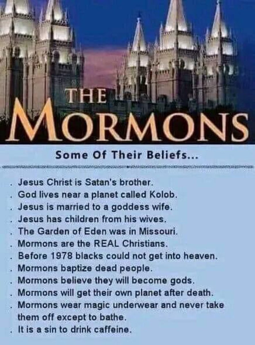 Imagine believing Mormons are Christians