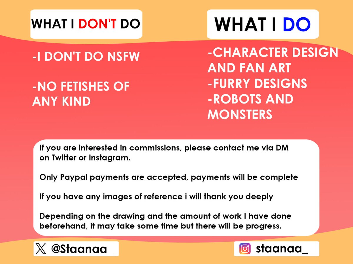 Staanaa_'s tweet photo. I made a more updated version of my commission table, it's pretty simple but I like it that way, for now... Please keep in mind that I am a traditional artist. So make sure to ask.

#drawings
#commission 
#opencommissions 
#opencommission https://t.co/tQ0fhFcSbS