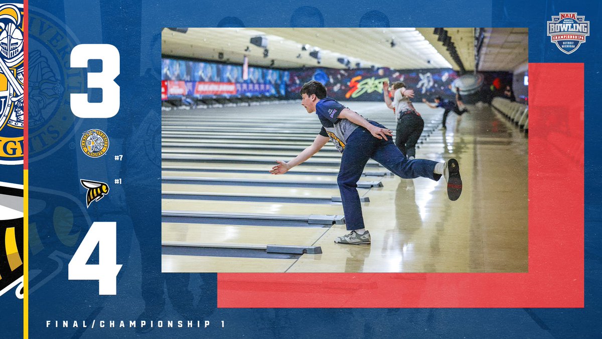 BOWL | CHAMP1 FINAL

<a href="/MarianU_Bowling/">Marian University Bowling</a> falls in the first championship game to SCAD by a 4-3 count, forcing the winner-take-all match!

Tune in on the NAIA Network!