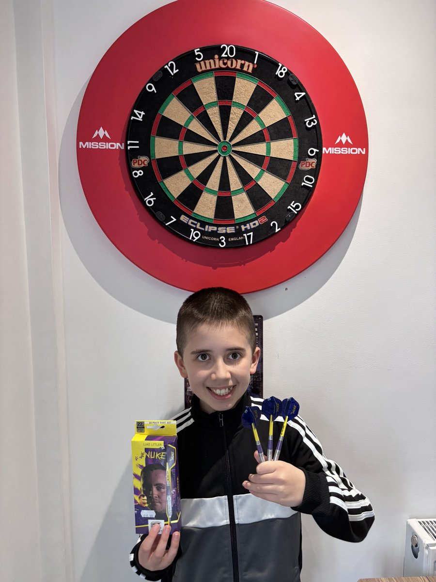 Project Ethan “The Nuke” Holdsworth starts now 🎯 ☢️ 🏆 
<a href="/LukeTheNuke180/">Luke Littler</a> <a href="/TargetDarts/">Target Darts</a> 
He scored 116 with 3 darts after about 10 minutes