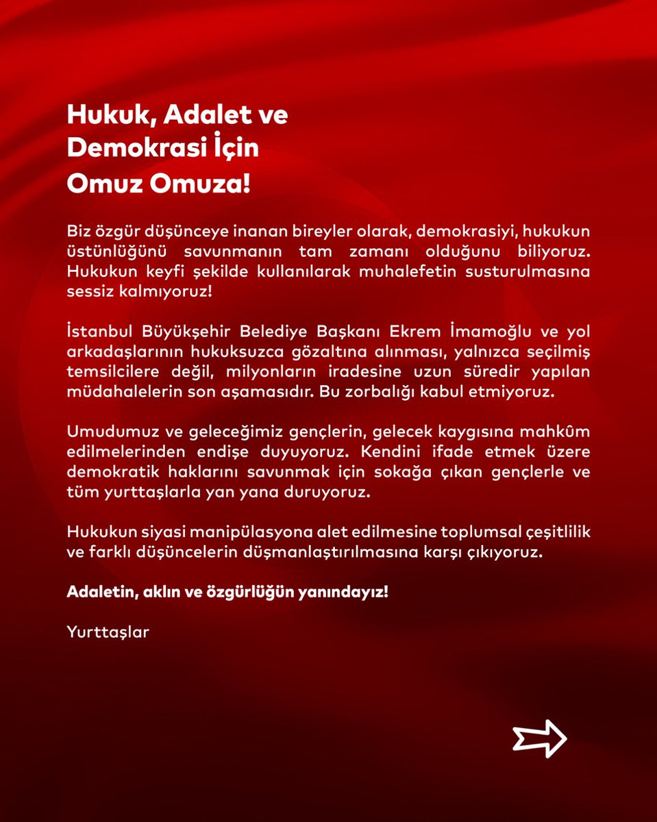 Hukuk Adalet ve Demokrasi için #omuzomuza