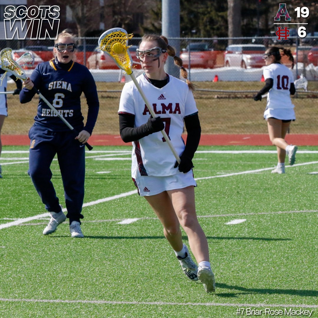 Women's Lacrosse jumps back in the win column with a #SCOTSWIN over Hanover College! Briar-Rose Mackey tallied eight points to lead the Scots.