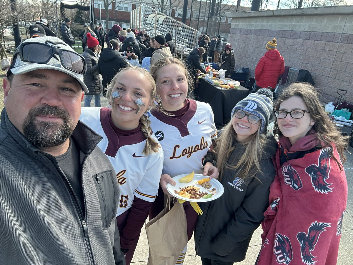 No better way to spend a Saturday afternoon than with current and former players!
Loyola hosting St Joes!
<a href="/LUCCoachAbbott/">Alicia Abbott</a> 
<a href="/Coach_McCool/">Gina McCool</a>