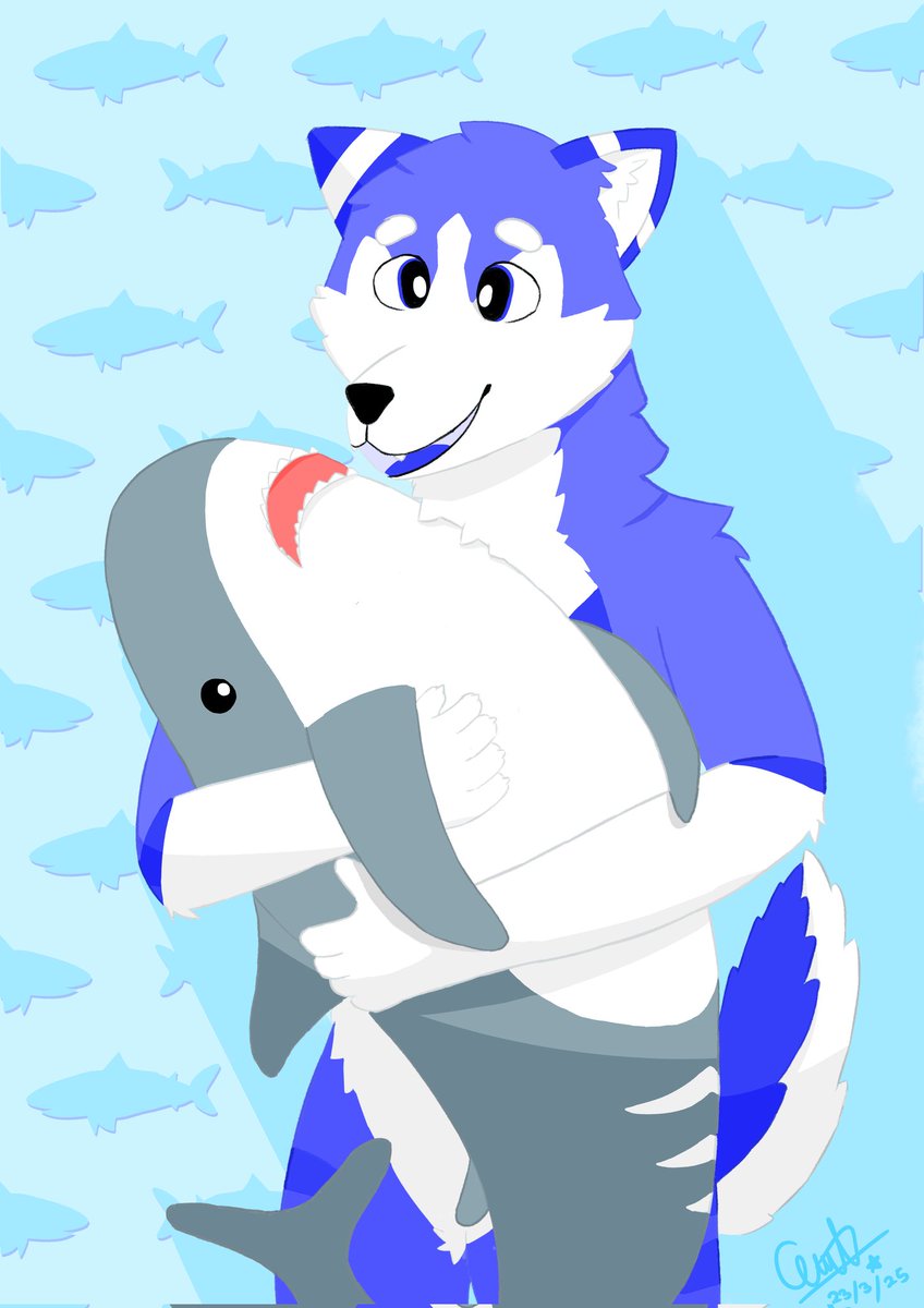 gdwt_gd's tweet image. Remember! When feeling low, your emotional support shark is always ready to help you through it :3