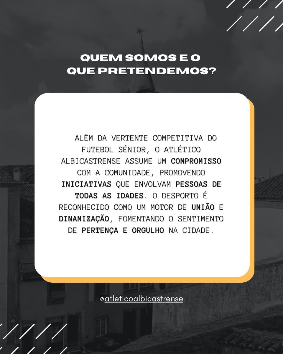 atleticoalbi's tweet photo. O Atlético Albicastrense está a nascer. Um projeto com garra, paixão e vontade de vencer https://t.co/6o1rNPtmys