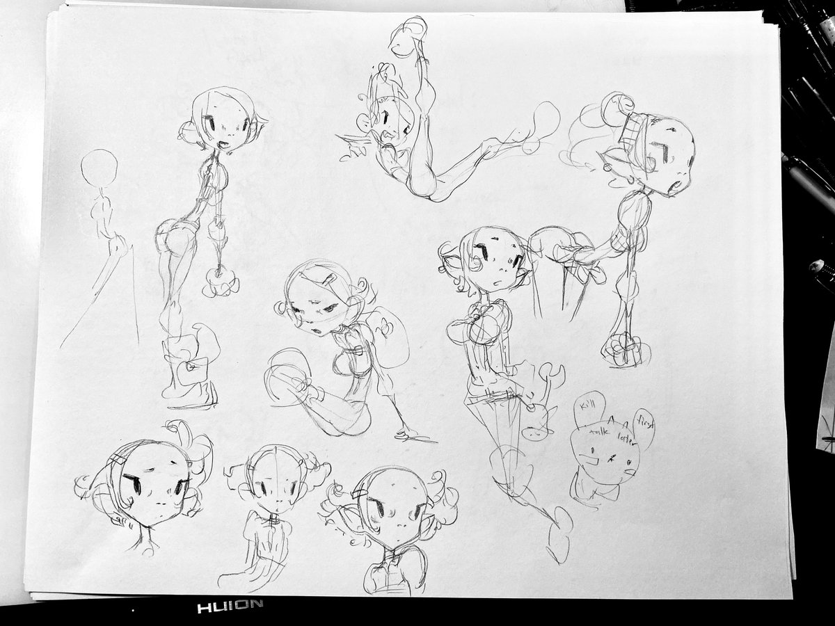 Jack_Stewart's tweet image. A #RubyRadio strip on the drawing board (by @AdamArcherArt)!    

#RubyRoxx 

#characterdesign #Pencildrawing #pencilart