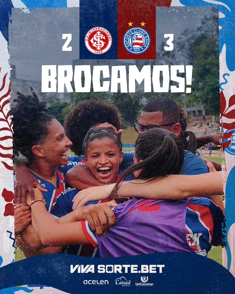 😍 BROCAMOS! Mesmo com uma a menos na reta final do jogo, as #MulheresDeAço estrearam com triunfo no Brasileirão A1. Gols de Kaiuska, Mila Santos e Ellen. 

Próximo desafio será no dia 27, em Feira de Santana, contra o Flamengo.

#BBMP