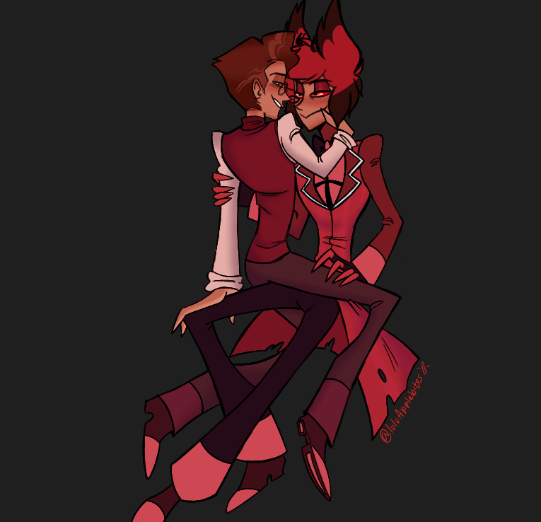 LuluApplebites's tweet photo. My fav alastor ship🙏 #Alastor wait do they have a ship name? I'm curious now https://t.co/vOrV7sCV0m