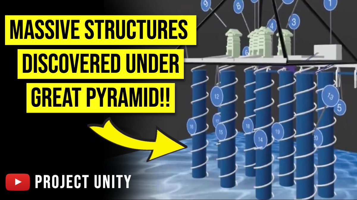 TheProjectUnity's tweet photo. So basically, the team behind this 3D Model of the Khafre Pyramid on the Giza Plateau are EXTREMELY confident that this is an accurate rendering of the pyramids substructure, according to their newly released 1hr presentation.

Absolutely mind blowing implications... https://t.co/V0AthXgvN8