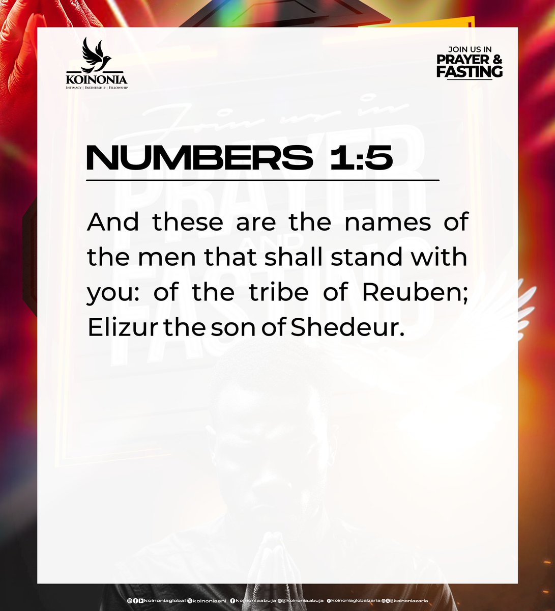 koinoniaeni's tweet photo. PRAYER FOCUS FOR THIS SUNDAY'S FASTING AND PRAYER - MARCH 23RD, 2025

Precious Saints, be reminded that this Sunday we will be waiting on the Lord through fasting and prayer. We are all encouraged to stretch until 3 PM. The Scripture guidelines and prayer focus are below:

1. Father, in the name of Jesus, I function at ever-increasing levels of the Wisdom of God. I receive supernatural Insight on what to do per time. By Wisdom, I make great progress in life and produce extraordinary results.

Proverbs 4:7-9, Proverbs 8:15-21, 1 Corinthians 2:6-7

2. Father, in the name of Jesus, I enjoy access to strategic Destiny Helpers in this season. I enjoy God-Ordained relationships. They show up by favour to help manifest God's blessings and Prophecy over My Life.

Numbers 1:5, 1 Chronicles 12:1, Job 42:10-12

3. Father, in the name of Jesus, I Contend with every orchestration of Satan, demons, and wicked men over My destiny. I establish the Victory of Christ across every area of My life, and I declare that Satan has failed and is forever defeated over My Life.

Psalms 27:2-3, Isaiah 49:25, Isaiah 54:17, 2 Corinthians 2:14

#ThisIsKoinonia
#KoinoniaAbuja 
#KoinoniaZaria
#KoinoniaGlobal