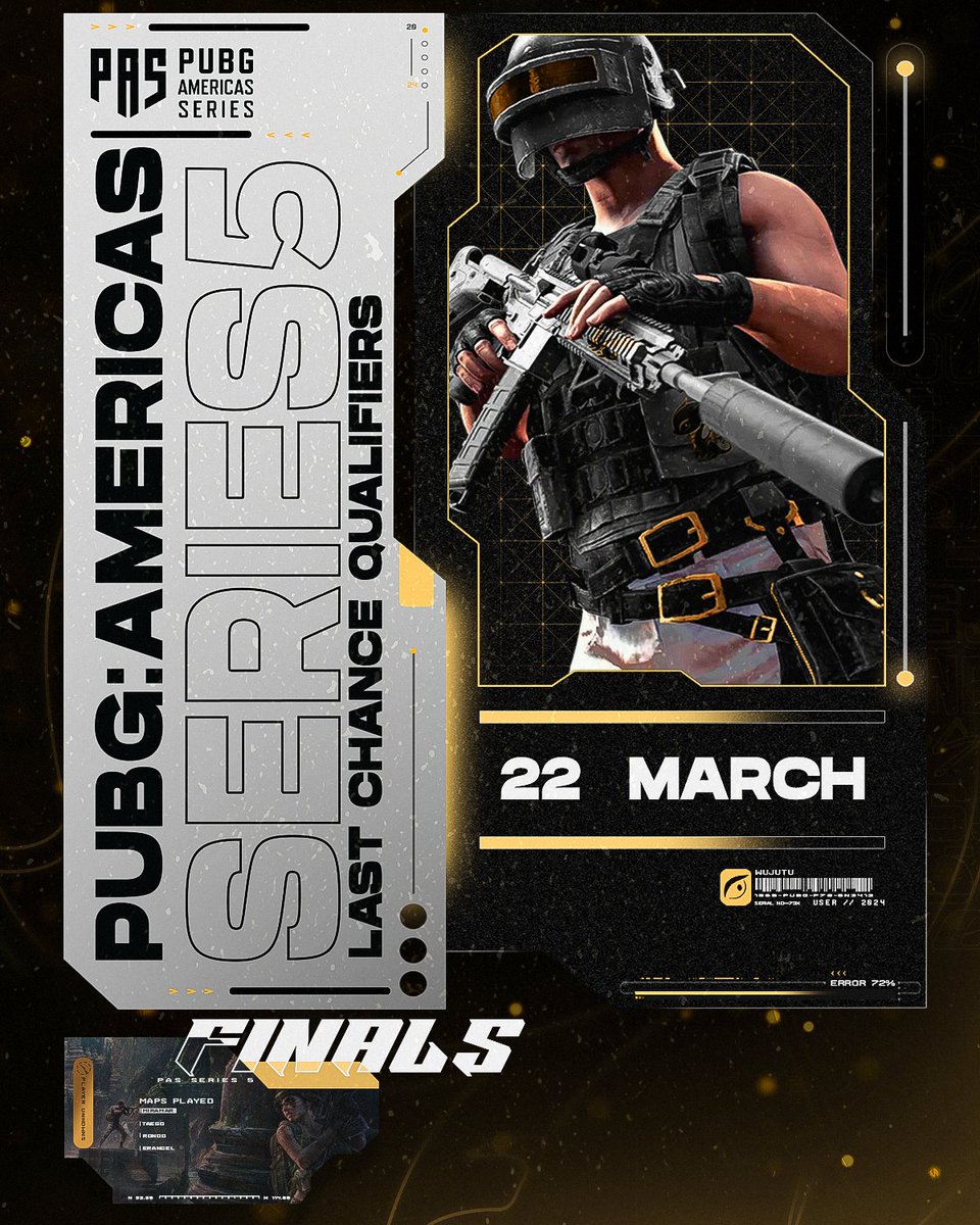 🐉 🪂 | #WuJuTuPUBG are ready to drop into <a href="/PUBGEsports/">PUBG Esports</a> #PAS5 Last Chance Qualifiers! The action kicks off in just a few moments!

⏰ | 6:00 PM CST / 8:00 PM BRT

#WuJuTu #FearlessJourney #PUBG #PUBGEsports #PUBGAMSeries